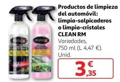 Oferta de Clean Rm - Productos De Limpieza Del Automovil Limpia-salpicaderos O Limpia-cristales por 3,35€ en Alcampo