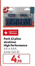 Oferta de Alcampo - Pack 12 Pilas Alcalinas High Performance Aa / Aaa por 4,95€ en Alcampo