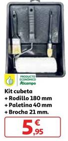 Oferta de Alcampo - Kit Cubeta + Rodillo 180 Mm + Paletina 40 Mm + Brocha 21 Mm por 5,95€ en Alcampo
