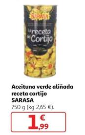 Oferta de Sarasa - Aceituna Verde Alinada por 1,99€ en Alcampo