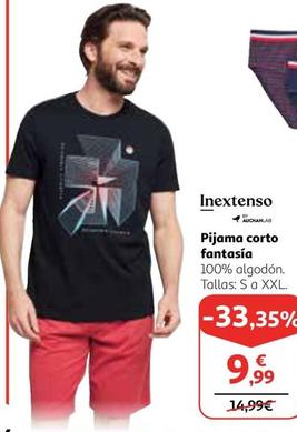 Oferta de Inextenso - Pijama Corto Fantasía por 9,99€ en Alcampo