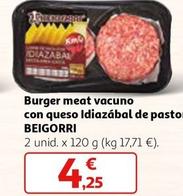 Oferta de Beigorri - Burger Meat Vacuno Con Queso Idiazábal De Pasto  por 4,25€ en Alcampo