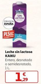 Oferta de Kaiku - Leche Sin Lactosa por 1,29€ en Alcampo