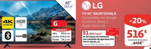 Oferta de Lg - TV 65 65UR73006LA por 516€ en Alcampo