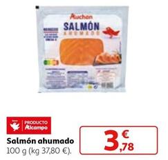 Oferta de Auchan - Salmon Ahumado por 3,78€ en Alcampo