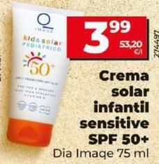 Oferta de Dia Imaqe - Crema Solar Infantil Sensitive SPF 50+ por 3,99€ en Dia