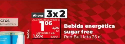 Oferta de Red Bull - Bebida Energética Sugar Free por 1,59€ en Dia
