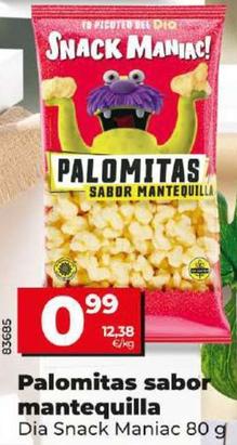 Oferta de Dia Snack Maniac - Palomitas Sabor Mantequilla por 0,99€ en Dia