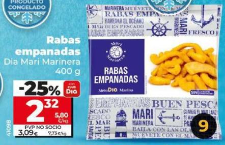 Oferta de Dia Mari Marinera - Rabas Empanadas por 2,32€ en Dia
