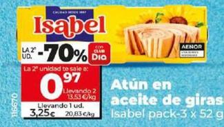 Oferta de Isabel - Atun En Aceite De Girasol por 3,19€ en Dia