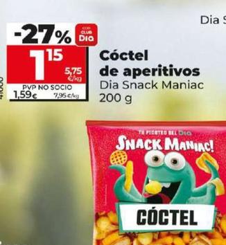 Oferta de Dia Snack Maniac - Coctel De Aperitivos por 1,15€ en Dia