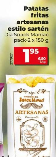 Oferta de Dia Snack Maniac - Patatas Fritas Artesanas Estilo Sarten por 1,95€ en Dia