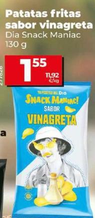 Oferta de Dia Snack Maniac - Patatas Fritas Sabor Vinagreta por 1,55€ en Dia