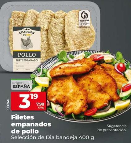 Oferta de Seleccion De Dia - Filetes Empanados De Pollo por 3,19€ en Dia