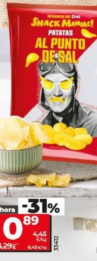 Oferta de Dia Snack Maniac - Patatas Fritas Lisas por 0,89€ en Dia