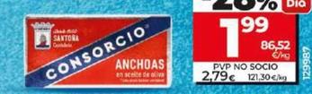Oferta de Consorcio - Anchoas En Aceite De Oliva por 1,99€ en Dia