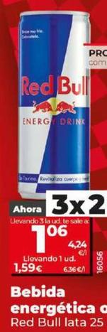 Oferta de Red Bull - Bebida Energética Original por 1,59€ en Dia