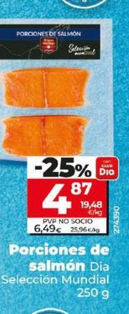 Oferta de Dia Seleccion Mundial - Porciones De Salmon por 4,87€ en Dia