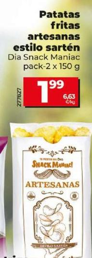 Oferta de Dia Snack Maniac - Patatas Fritas Artesanas Estilo Sarten por 1,99€ en Dia