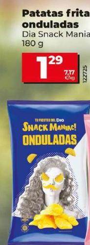 Oferta de Dia Snack Maniac - Patatas Fritas Onduladas por 1,29€ en Dia