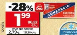 Oferta de Consorcio - Anchoas En Aceite De Oliva por 1,99€ en Dia