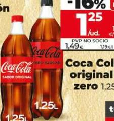 Oferta de Coca Cola Original / Zero por 1,25€ en Dia