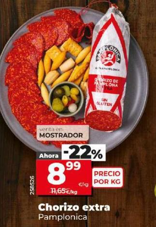 Oferta de Pamplonica - Chorizo Extra por 8,99€ en Dia