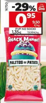 Oferta de Dia Snack Maniac - Palitos De Patata por 0,95€ en Dia