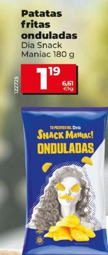 Oferta de Dia Snack Maniac - Patatas Fritas Onduladas por 1,19€ en Dia