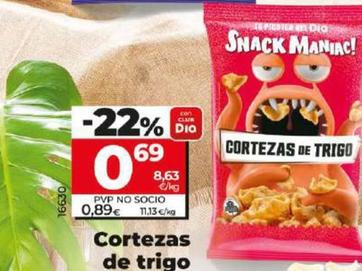 Oferta de Dia Snack Maniac - Cortezas De Trigo por 0,69€ en Dia