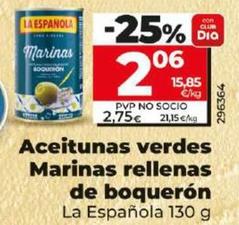 Oferta de La Española - Aceitunas Verdes Marinas Rellenas De Boqueron por 2,06€ en Dia