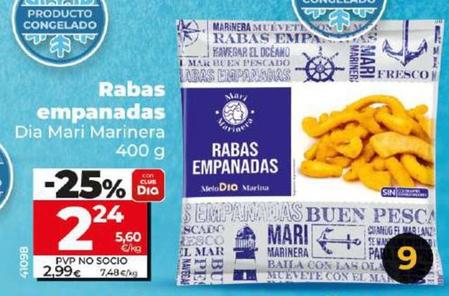 Oferta de Dia Mari Marinera - Rabas Empanadas por 2,24€ en Dia