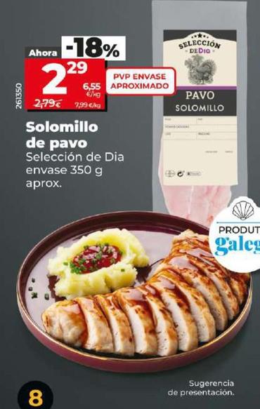 Oferta de Seleccion De Dia - Solomillo De Pavo por 2,29€ en Dia