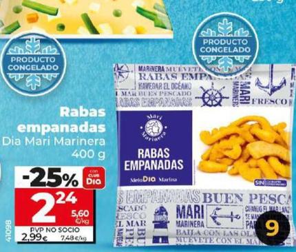 Oferta de Dia Mari Marinera - Rabas Empanadas por 2,24€ en Dia