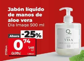 Oferta de Dia Imaqe - Jabón Líquido De Manos De Aloe Vera por 0,74€ en Dia