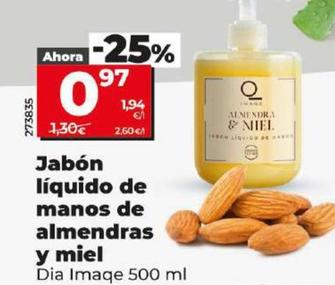 Oferta de Dia Imaqe - Jabón Líquido De Manos De Almendras Y Miel por 0,97€ en Dia