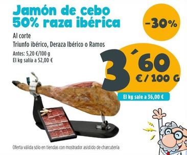 Oferta de Jamón De Cebo 50% Raza Iberica  por 3,6€ en Ahorramas