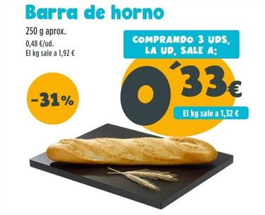Oferta de Barra De Horno por 0,48€ en Ahorramas