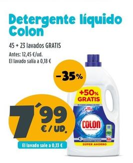 Oferta de Colon - Detergente Líquido por 7,99€ en Ahorramas