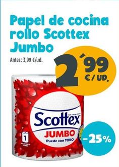 Oferta de Scottex - Papel Cocina Rollo Jumbo por 2,99€ en Ahorramas