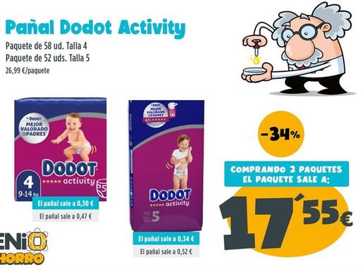 Oferta de Dodot - Pañal Activity  por 17,55€ en Ahorramas