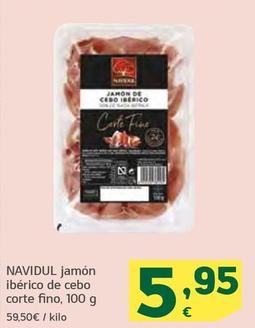 Oferta de Navidul - Jamon Iberico De Cebo Corte Fino por 5,95€ en HiperDino