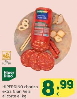 Oferta de Hiperdino - Chorizo Extra Gran Vela por 8,99€ en HiperDino