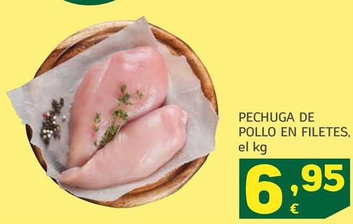 Oferta de Pechuga De Pollo En Filetes por 6,95€ en HiperDino