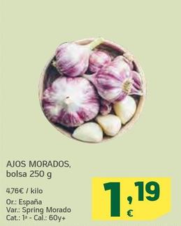 Oferta de Ajoas Morados por 1,19€ en HiperDino