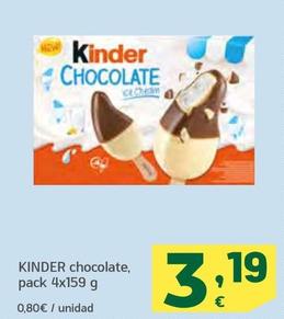 Oferta de Kinder - Chocolate por 3,19€ en HiperDino