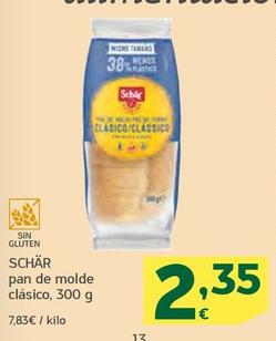Oferta de Schär - Pan De Molde Clasico por 2,35€ en HiperDino
