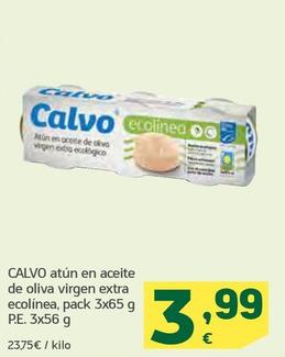 Oferta de Calvo - Atún En Aceite De Oliva Virgen Extra Ecolínea por 3,99€ en HiperDino