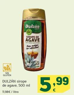 Oferta de Dulzan - Sirope De Agave por 5,99€ en HiperDino