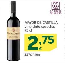 Oferta de Mayor De Castilla - Vino Tinto Cosecha por 2,75€ en HiperDino